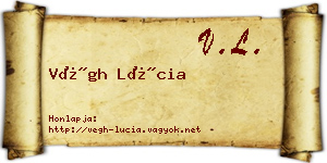 Végh Lúcia névjegykártya