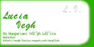 lucia vegh business card